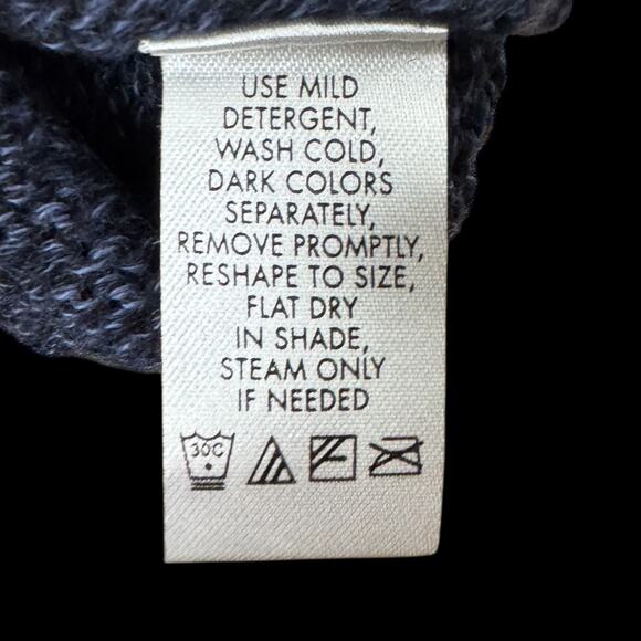 Calvin Klein Men's Mock Neck Pullover Sweater | Marled Blue | Sz XL | Y2K Cotton - Picture 4 of 6